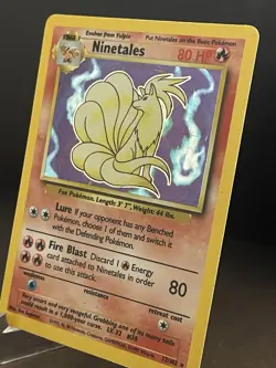 Pokemon TCG Ninetales Base Set 12/102 Rare Holo LP Vintage Card - Image 3