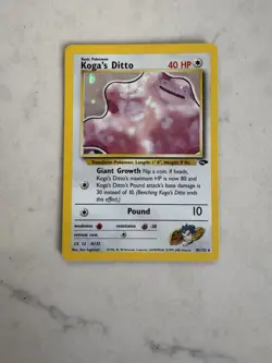 Koga's Ditto 10/132 Gym Challenge Rare Holo Pokemon Card LP Nice - Image 1