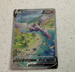 Aerodactyl V Alternate Full Alt Art Holo Card 180/196 Lost Origin NM - Image 1
