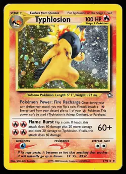 Typhlosion 17/111 Holo Rare Neo Genesis Pokemon Card PLAYED - Image 1