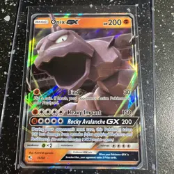 2019 Pokemon TCG Sun & Moon Hidden Fates Onix GX Ultra Rare Holo 36/68 C19 - Image 1