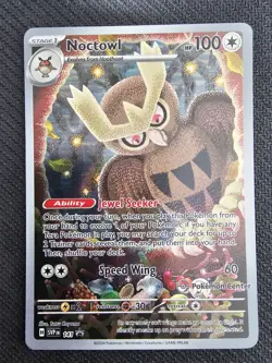 Noctowl SVPen Pokemon Center Stamped Stellar Crown ETB Black Star Promo 141 NM - Image 1