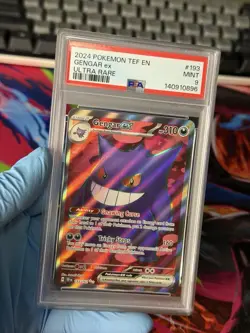 2024 POKEMON TEF EN-TEMPORAL FORCES ULTRA RARE #193 GENGAR EX PSA 9 - Image 1
