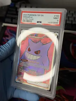 2024 POKEMON TEF EN-TEMPORAL FORCES ULTRA RARE #193 GENGAR EX PSA 9 - Image 2