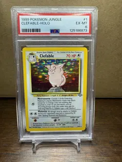1999 Pokemon Jungle Clefable 01/64 Jungle Holo PSA 6 - Image 1