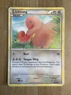 Pokemon TCG HS Triumphant, Lickitung 66/102 Common HP - Image 1