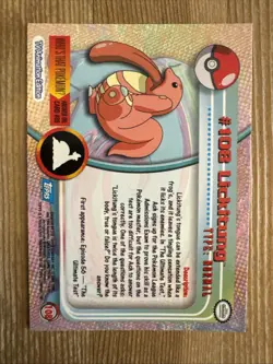 Lickitung #108 - Topps Blue Label TV Animation Edition - Non Holo NM - Image 2