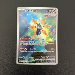 Pokemon TCG Iron Moth Paradox Rift 187/182 Illustration Rare - NM - Image 1