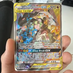 Pokemon Reshiram & Zekrom GX TAG TEAM Ultra Rare Full Art Holo 222/236 HP 270 - Image 1