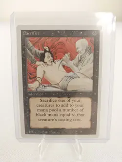 Vintage MTG Magic the Gathering Sacrifice Revised Edition LP - Image 1