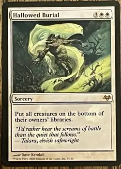 Hallowed Burial - Eventide - Magic MTG - NM - Rare - Image 1