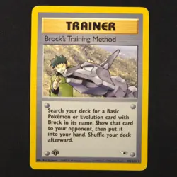Brock's Training Method 106/132 - Gym Heroes 1st Edition - Pokemon Card - Image 1