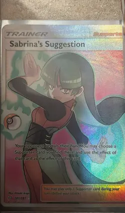 Pokemon Sabrina's Suggestion Trainer Supporter Holo 3 Cards 2019 English - Image 3