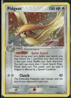 Pidgeot 10/112 Holo EX Firered & Leafgreen Pokemon English Card (MP) - Image 1