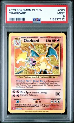 PSA 9 MINT Charizard Classic Collection CLC EN Holo Pokemon Card 003/034 - Image 1