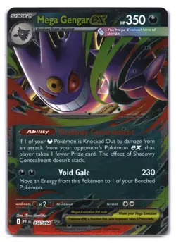 Pokemon TCG: Phantasmal Flames Mega Gengar Ex #056 PFL EN Double Rare A - Image 1