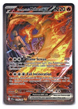 Pokemon TCG: Destined Rivals Team Rocket's Moltres Ex #229 DRI EN SIR - Image 1