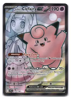 Pokemon TCG: Journey Together Lillie's Clefairy Ex #173 JTG EN Ultra Rare - Image 1