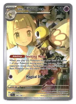Pokemon TCG: Journey Together Lillie's Ribombee #164 JTG EN Illustration Rare IR - Image 1