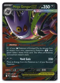 Pokemon TCG: Phantasmal Flames Mega Gengar Ex #056 PFL EN Double Rare B - Image 1