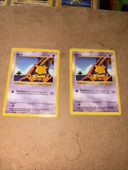Pokemon TCG Abra Shadowless Common Card 43/102 Base Set - Image 1