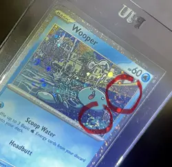 TRIPLE SWIRL 🌀 Wooper #155 Cosmos Holo Black Star Promo Pokemon Scarlet/Violet - Image 3