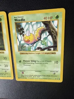 Base Set (Shadowless) Ivysaur (30/102) & Weedle (69/102) Pokemon Cards (2 total) - Image 4