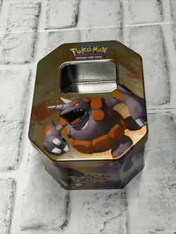 Pokemon TCG Rhyperior Fall Collector’s Tin Diamond Pearl Nintendo 2008 TIN ONLY - Image 1
