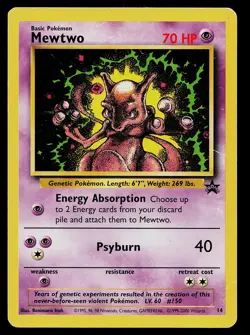 Pokemon WoTC Promo 14 Mewtwo Pokemon Card - Image 1