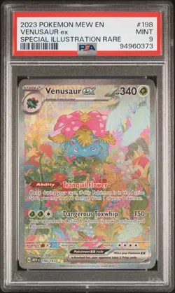Pokemon TCG Venusaur EX 198/165 Scarlet & Violet 151 PSA 9 Graded Mint SIR - Image 1