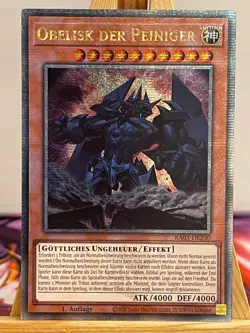 Obelisk Der Peiniger RA03-DE230 Quarter Century Secret Rare Deutsch NM YUGIOH - Image 1