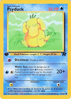 Psyduck 65/82 Team Rocket Set First Edition WOTC Pokemon Card - Lightly Played - Image 1