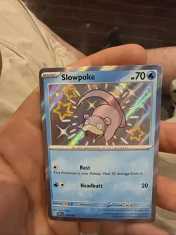 Pokemon TCG Paldean Fates Slowpoke Card 116/091 Shiny Rare NM - Image 1