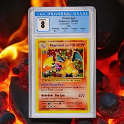 CGC 8 NM-MINT ✨ POKEMON CHARIZARD HOLO RARE EVOLUTIONS 2016 #11 CARD 🔥 - Image 1