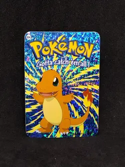 Charmander #004 2000 Pokemon Vending Prism Holo Sticker Card NM - Image 1