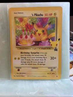 Pokemon TCG Birthday Pikachu #24 Celebrations 25th Anniversary Card Promo - Image 1