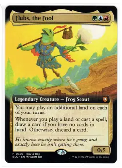MTG Flubs, the Fool (Extended Art) Buy-A-Box Promo (356) - Bloomburrow Commander - Image 1