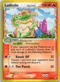 2006 EX - Crystal Guardians Ludicolo RARE HOLO DELTA SPECIES #6 - Image 1