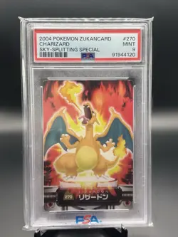 2004 Pokemon Zukancard Charizard Lizardon Sky-Splitting Special PSA MINT 9 - Image 1
