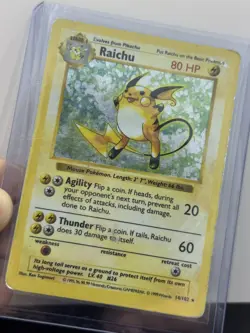 Pokemon TCG - Raichu - Shadowless Base Set Holo Rare 14/102 - Image 5