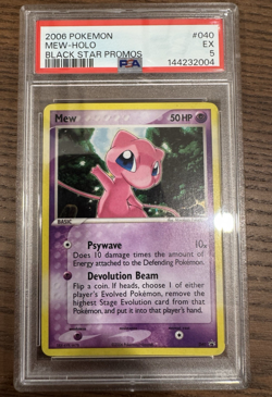 2006 POKEMON BLACK STAR PROMOS #040 MEW-HOLO BLACK STAR PROMOS PSA 5 - Image 1