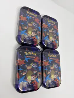 Pokemon Mini Tins TCG Mega Evolution Mega Heroes Lot of 4 SEALED in Box Tins - Image 3