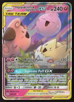 Togepi & Cleffa & Igglypuff GX 143/236 Pokemon Cosmic Eclipse - Image 1