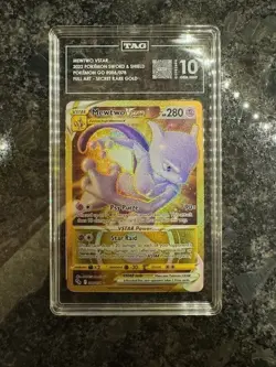 Mewtwo VSTAR 2022 Pokemon Go SWSH Full Art Secret Rare Gold TAG 10 GEM MINT - Image 1