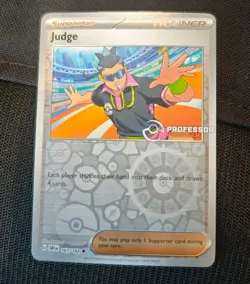 Pokemon TCG Destined Rivals Professor Program Judge Holo Promo 167/182 NM - Image 1