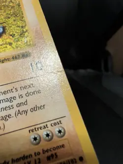 Onix 56/102 1st Edition - Pokemon Base Set 1st Edition (Shadowless) - Image 3