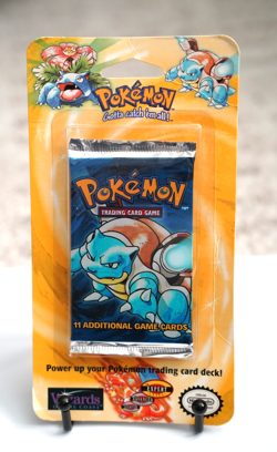 34.03g Pokemon 1999 Sealed Base Set Unlimited Booster Blister Pack Blastoise - Image 1