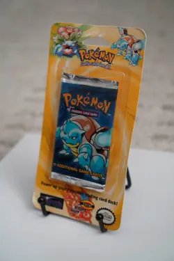 34.03g Pokemon 1999 Sealed Base Set Unlimited Booster Blister Pack Blastoise - Image 3