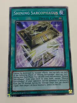 Yugioh Shining Sarcophagus x 3 - 1st Edition Starlight Rare NM - Free Holo - B - Image 4