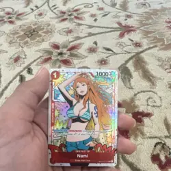 One Piece Nami Holo Character Card 1000 Power ST01-007 English - Image 1